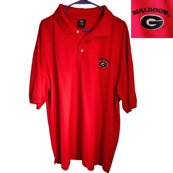 Georgia Bulldogs Red Athletic Starter Polo Shirt - Picture 1 of 8